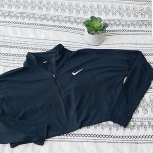 NIKE Running Black Long Sleeve Quarter Zip Up Top
